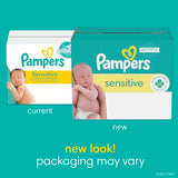 Pampers Sensitive Baby Wipes, Water Based, Hypoallergenic and Unscented, 8 Flip-Top Packs, 4 Refill Packs (1008 Wipes Total) (Packaging May Vary)