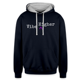 VIBE HIGHER UPLIFT | Contrast Hoodie - navy/heather gray