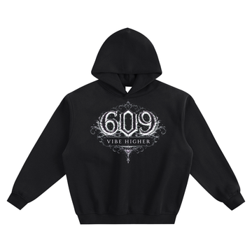 Vibe Higher Filigree | Fleeced Boxy Hoodie