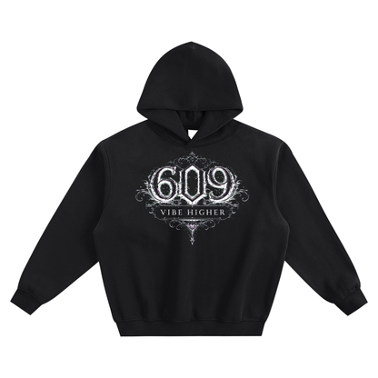 Vibe Higher Filigree | Fleeced Boxy Hoodie