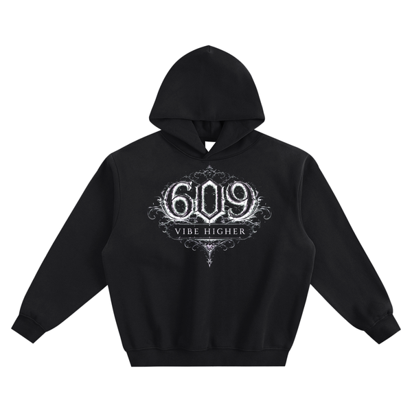 Vibe Higher Filigree | Fleeced Boxy Hoodie