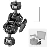 NEEWER Flexible Articulating Magic Arm with Dual Ball Heads, 3/8" Locating Screw for ARRI and 1/4" Screw with Retractable Pin, Camera Field Monitor Mount Compatible with SmallRig Cage, UA010