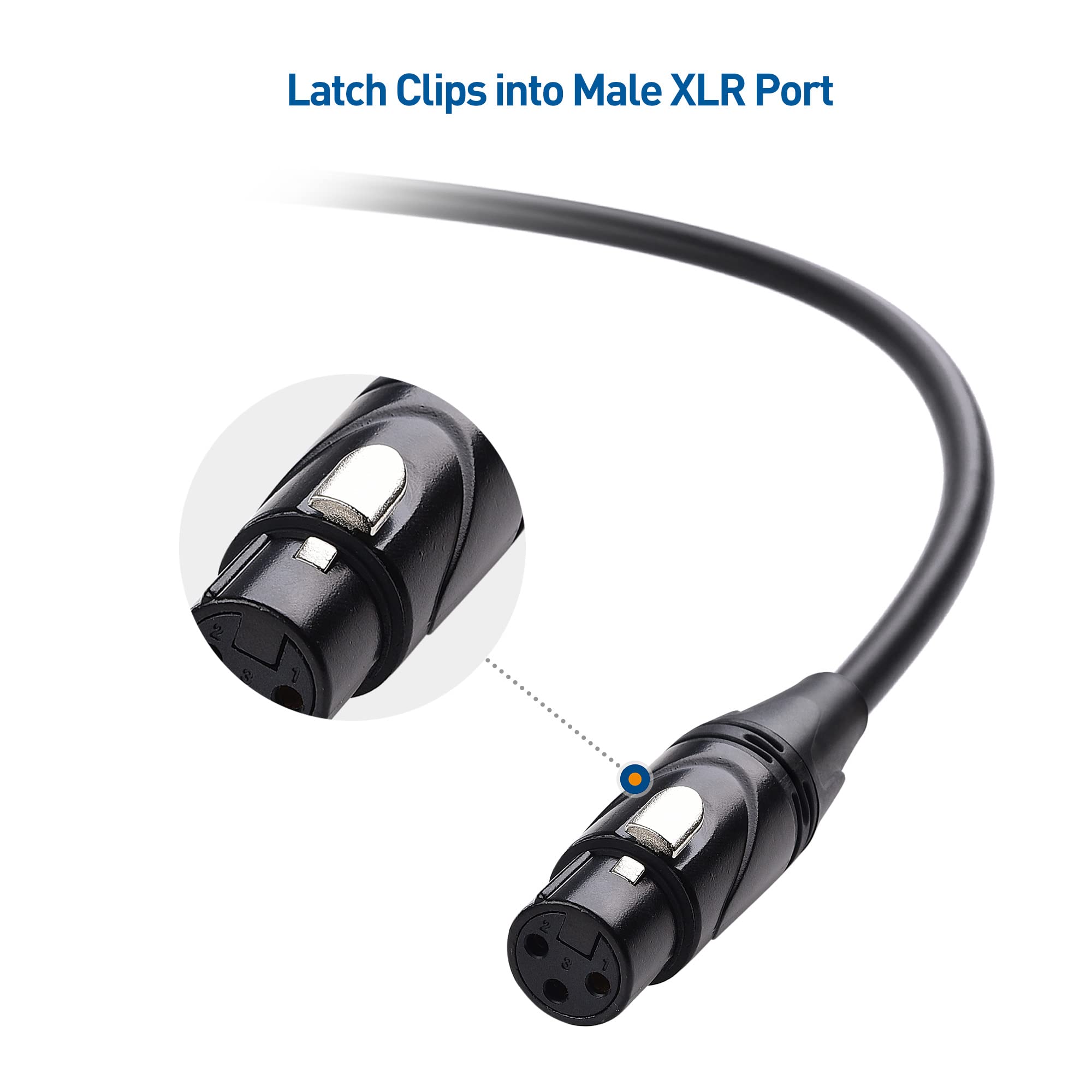 Cable Matters 2-Pack Premium XLR to XLR Cables, XLR Microphone Cable 15 Feet, Oxygen-Free Copper (OFC) XLR Male to Female Cord, Mic Cord, XLR Speaker Cable, Black