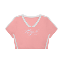 Aligned | Women’s Slim Fit Color Block V-neck Tee