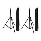 Amazon Basics Aluminum Light Photography Tripod Stand with Case - Pack of 2, 2.8 - 6.7 Feet, 3.66 Pounds, Black