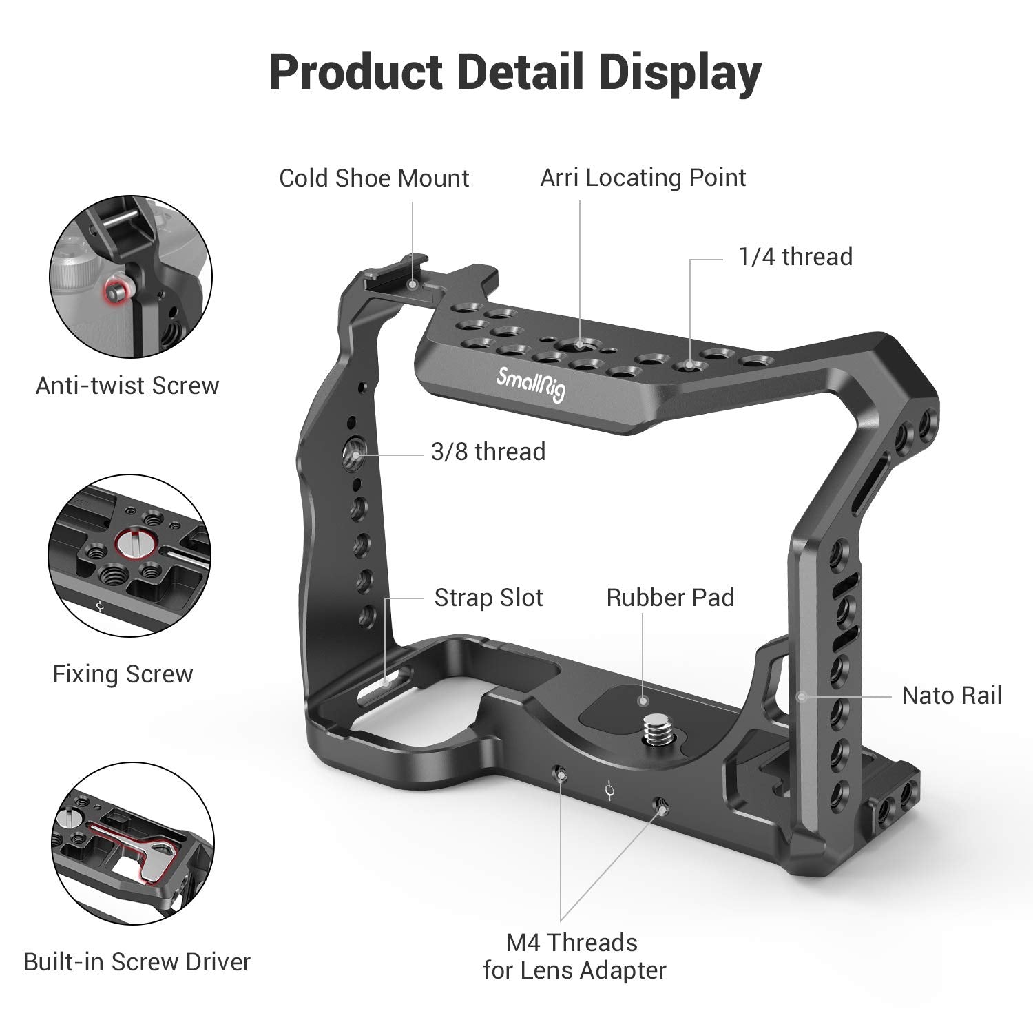 SMALLRIG Camera Cage Only for Sony Alpha 7S III / A7S III / A7SIII / A7S3-2999