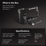 SmallRig ZV-E1 Cage Kit with Silicone Grip and Cable Clamp for HDMI, Full Camera Cage Kit for Sony ZV-E1, Built-in Quick Release Plate for Arca-Type, Cold Shoe Mounts - 4257