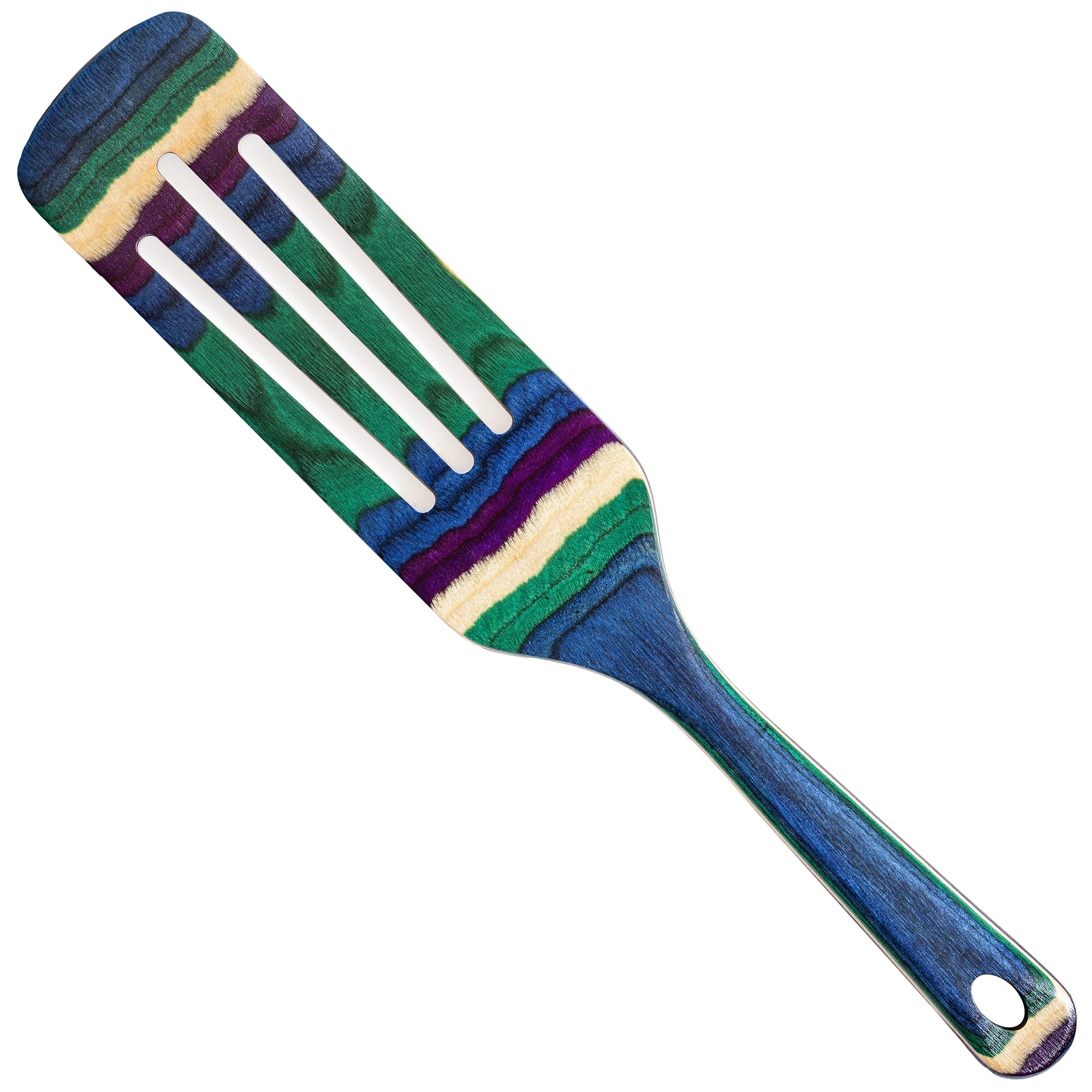 Totally Bamboo Baltique Mumbai Collection 12-1/2" Wooden Cooking Spoon, Safe for Nonstick