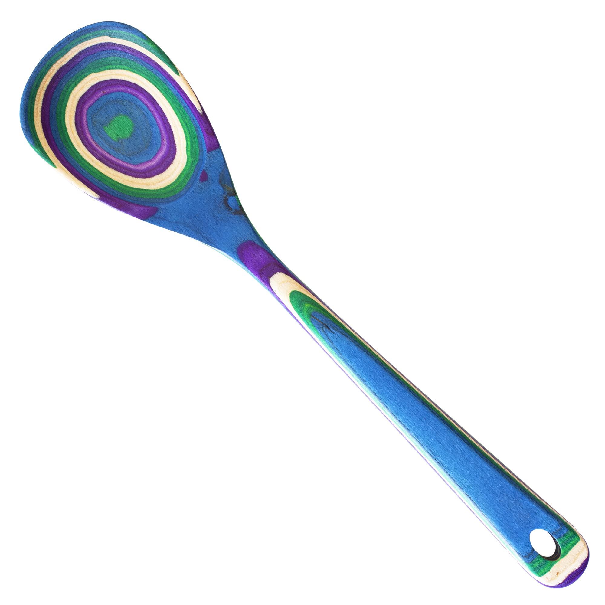 Totally Bamboo Baltique Mumbai Collection 12-1/2" Wooden Cooking Spoon, Safe for Nonstick