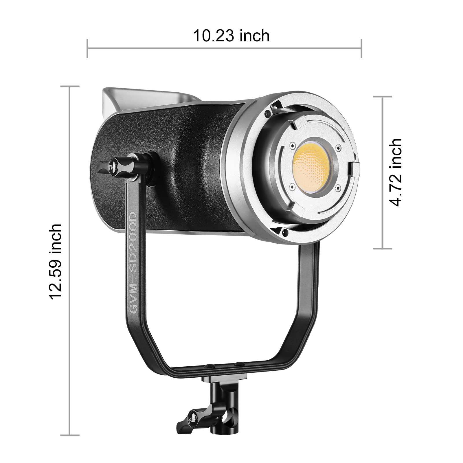 GVM 200W LED Video Light with Lantern Softbox, SD200D Photography Studio Lighting Kit with Bluetooth/DMX Control, 93000lux@0.5m 3200K-5600K Bi-Color Continuous Output Lighting for YouTube