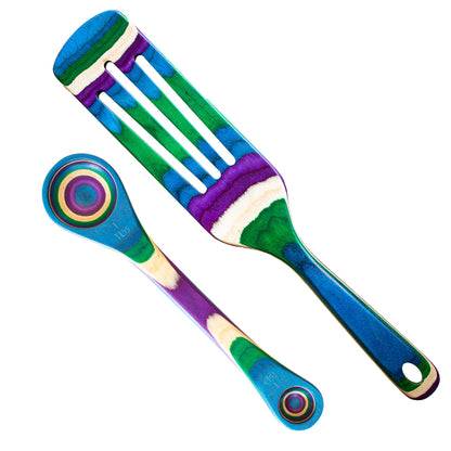 Totally Bamboo Baltique Mumbai Collection 12-1/2" Wooden Cooking Spoon, Safe for Nonstick