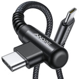 AINOPE Black USB C to USB C Cable 60W 2Pack 6.6FT for iPhone 15 Pro Max iPad MacBook Samsung Galaxy Carplay Car Cell Phone Accessories for Men