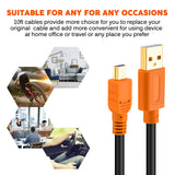 Tan QY Mini USB Cable 15Ft, Mini USB Cable USB 2.0 Type A to Mini B Cable Male Cord for GoPro Hero 3+, Hero HD, Cell Phones, MP3 Players, Digital Cameras etc (15Ft/5M, Orange)