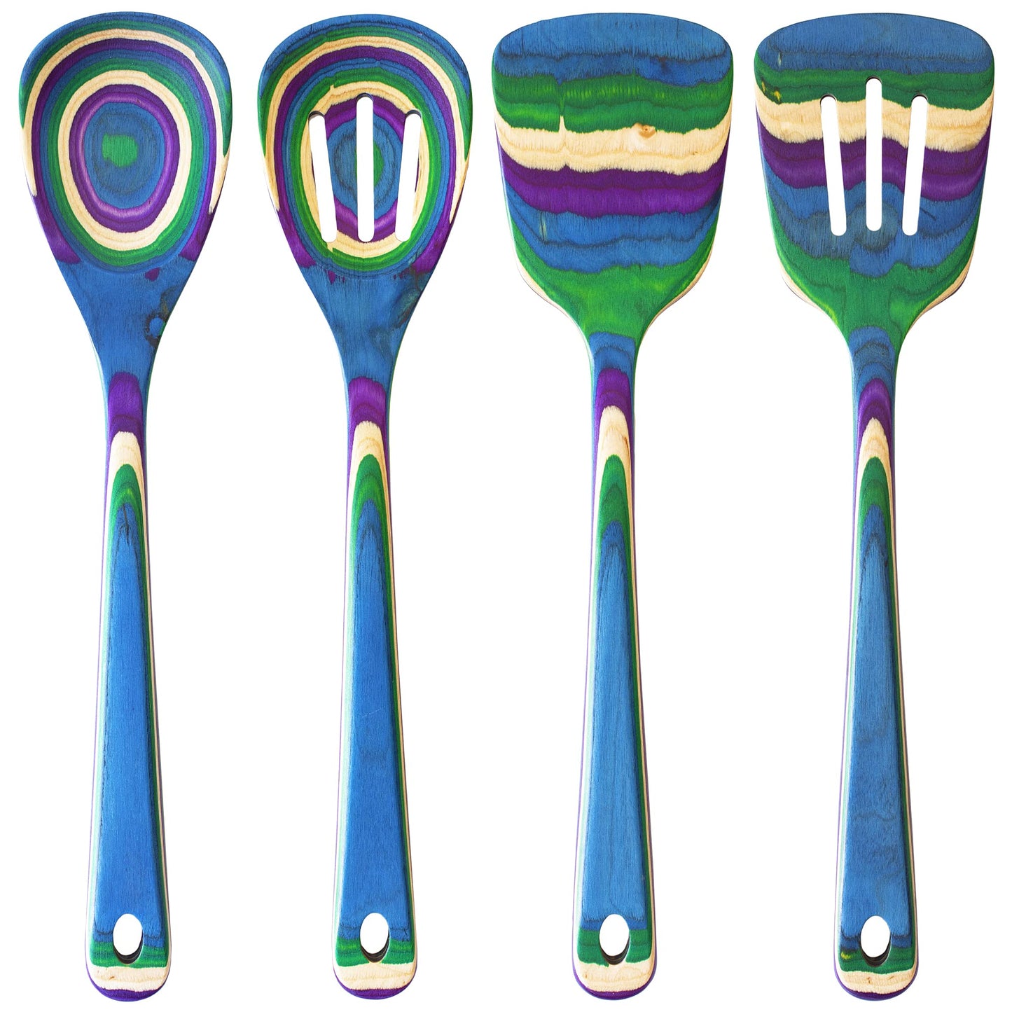 Totally Bamboo Baltique Mumbai Collection 12-1/2" Wooden Cooking Spoon, Safe for Nonstick