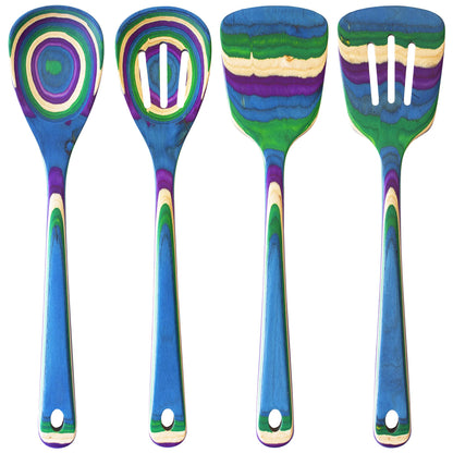 Totally Bamboo Baltique Mumbai Collection 12-1/2" Wooden Cooking Spoon, Safe for Nonstick