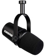 Shure MV7 USB Microphone for Podcasting, Recording, Live Streaming & Gaming, Built-in Headphone Output, All Metal USB/XLR Dynamic Mic, Voice-Isolating Technology, TeamSpeak & Zoom Certified – Black