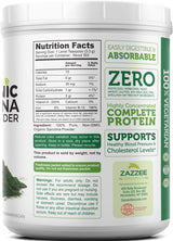 Zazzee USDA Certified Organic Spirulina Powder, 2.2 Pounds (1 KG), 303 Servings, 100% Pure, Non-Irradiated, Mess-Free Wide Mouth Container, Fresh Smell and Neutral Taste, Vegan, Non-GMO, Gluten-Free