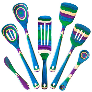 Totally Bamboo Baltique Mumbai Collection 12-1/2" Wooden Cooking Spoon, Safe for Nonstick
