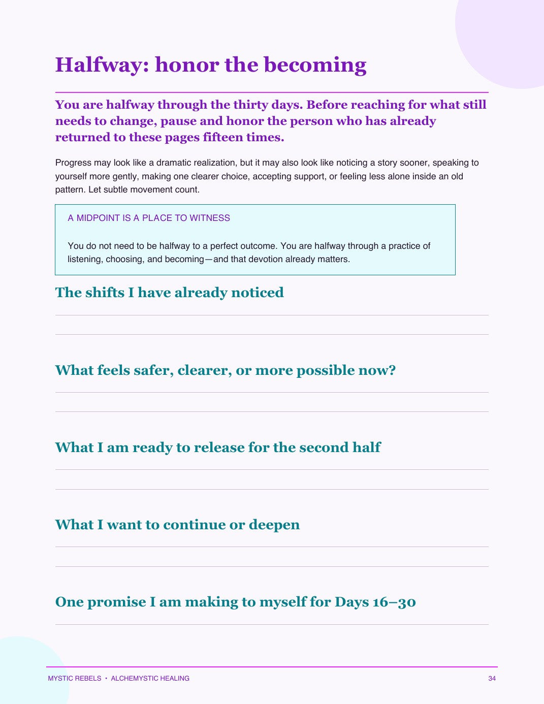 Halfway integration and reflection page preview