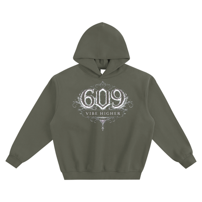Vibe Higher Filigree | Fleeced Boxy Hoodie