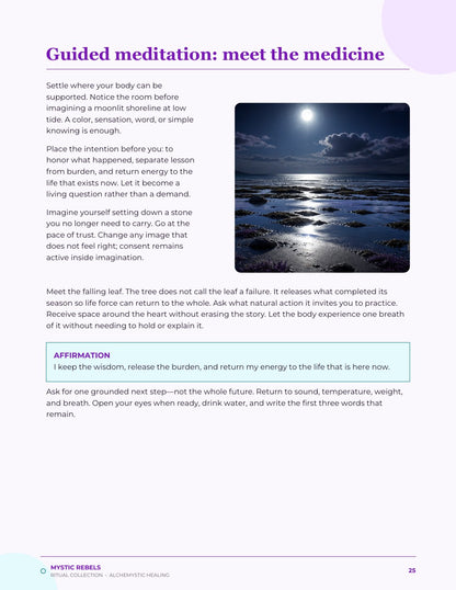 The guided meditation inside The Full Moon Unburdening