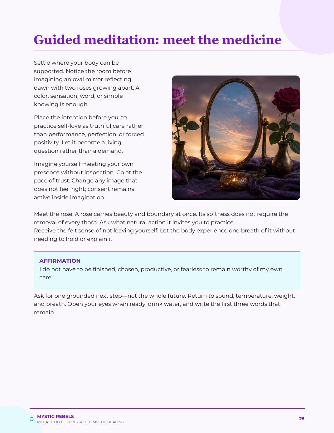 The guided meditation inside The Mirror of Devotion