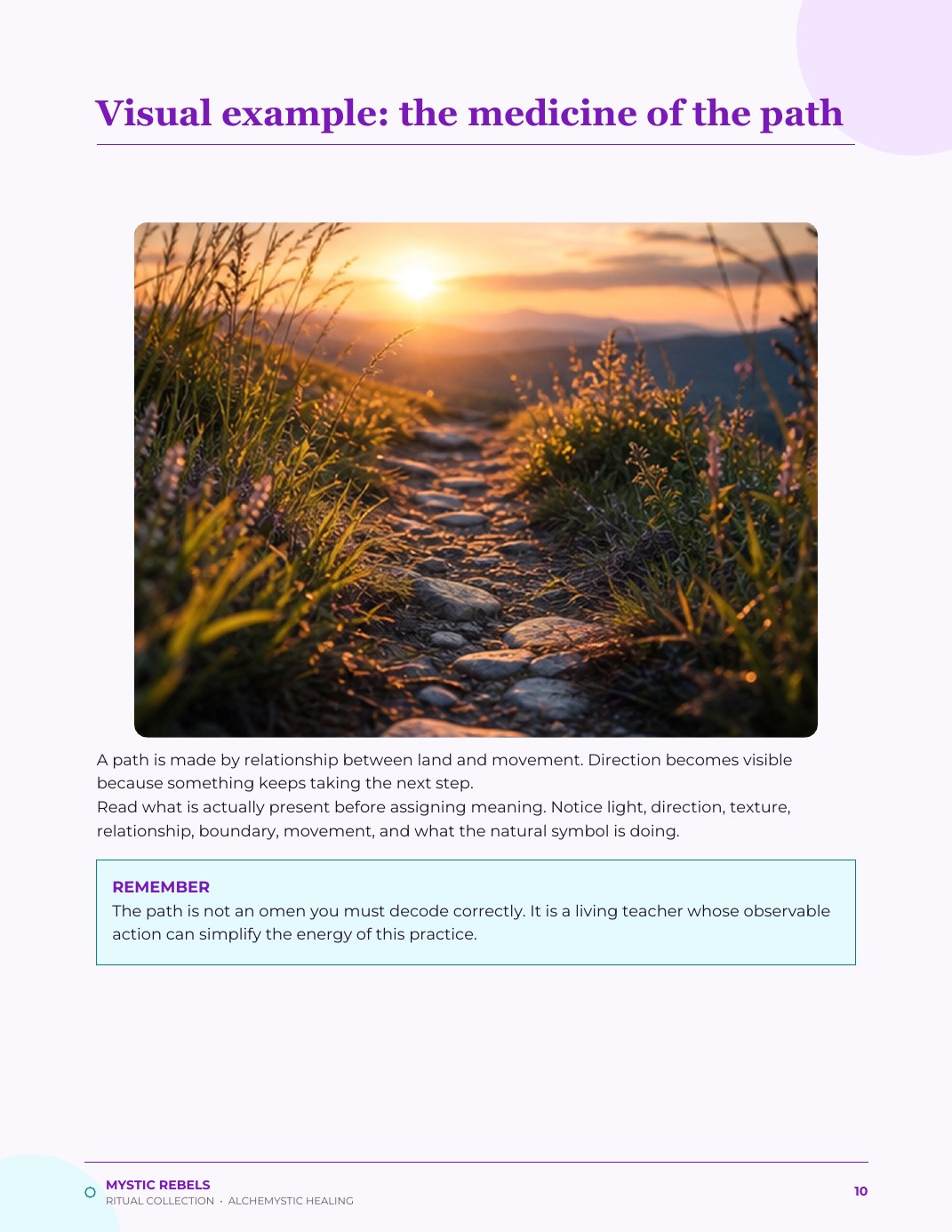 The nature medicine visual inside The Open Road