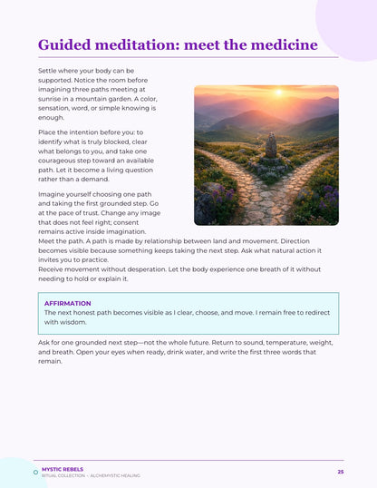 The guided meditation inside The Open Road