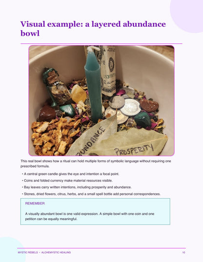 Visual example of a layered abundance bowl