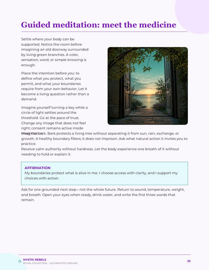 The guided meditation inside The Sacred Threshold