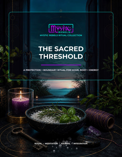 The Sacred Threshold ritual guide cover by Mystic Rebels