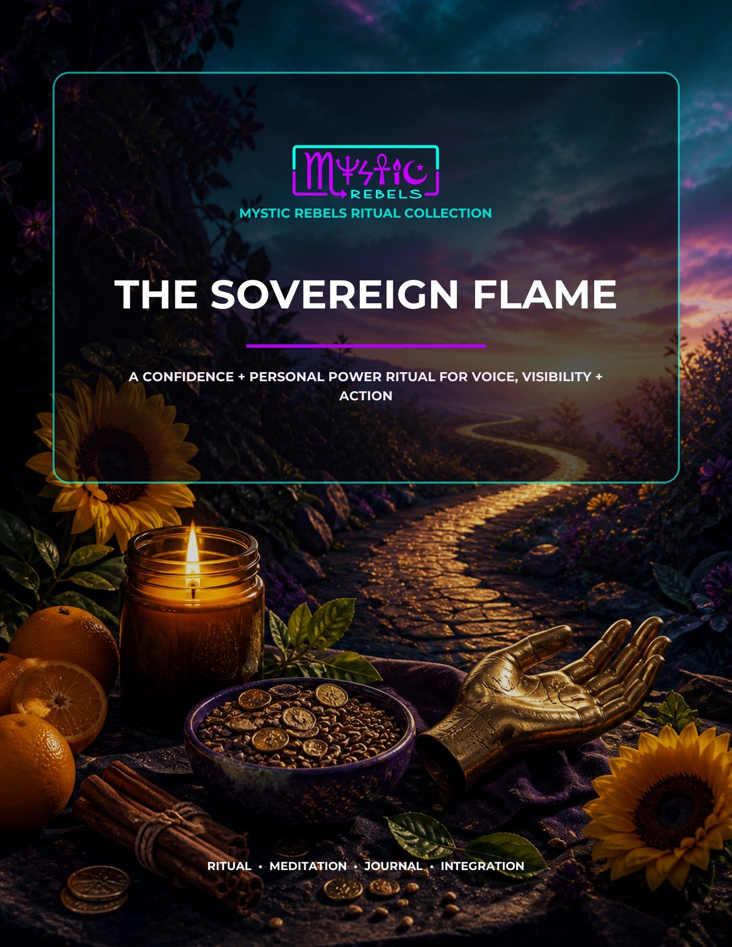 The Sovereign Flame ritual guide cover by Mystic Rebels