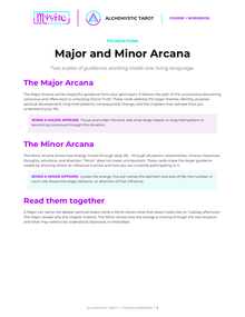 Alchemystic Tarot course preview explaining Major and Minor Arcana