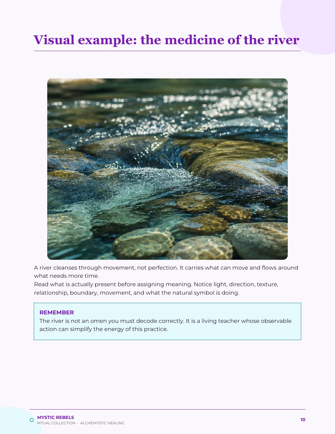 The nature medicine visual inside Waters of Return