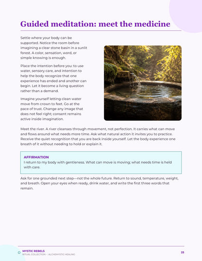 The guided meditation inside Waters of Return